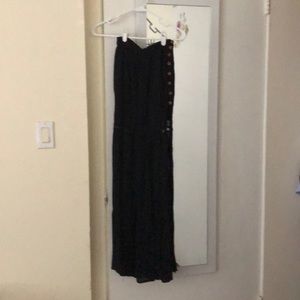 Tobi Black Midi Skirt w/ Slit